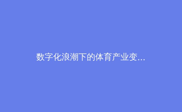 数字化浪潮下的体育产业变革：从转播技术到观众体验的深度重构 - 3